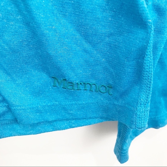 MARMOT Henley Top Shirt w/Pockets & Hood Blue Size XS - Picture 4 of 9